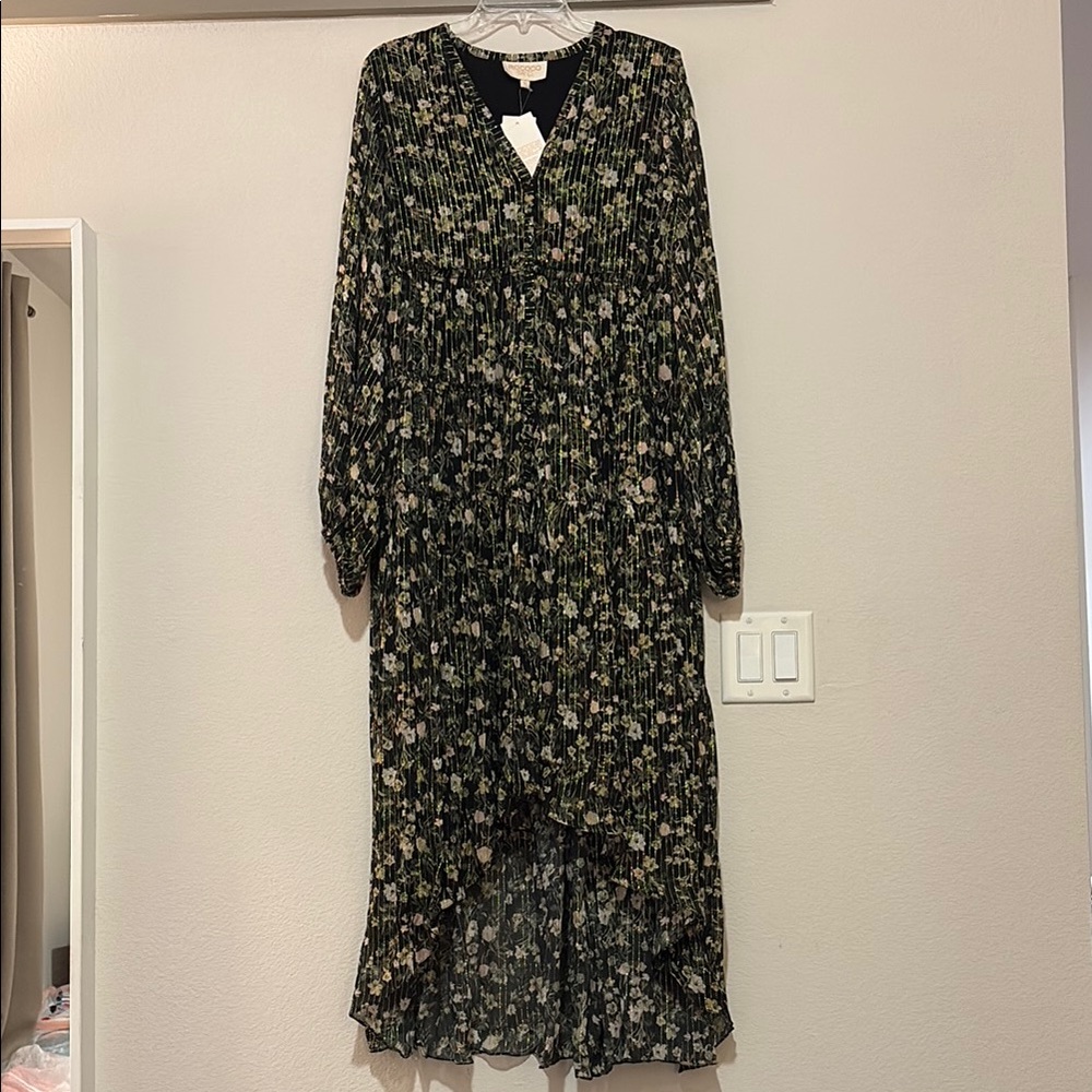 Rococo Sand Flora Hi Low Maxi Dress in Green Floral Print SZ M NWT - Picture 3 of 8